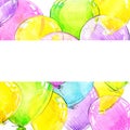 Colorful balloons and Birthday background Royalty Free Stock Photo