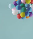 Colorful balloons on a blue sky