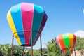 Colorful balloons with blue sky background