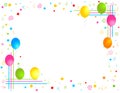 Colorful Balloons border / Party frame Royalty Free Stock Photo