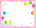 Colorful Balloons border / Party frame Royalty Free Stock Photo