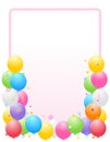 Colorful Balloons border / Party frame Royalty Free Stock Photo