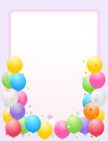 Colorful Balloons border / Party frame Royalty Free Stock Photo