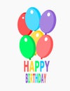 Happy Birthday Greeting card colorful design