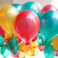 Colorful balloons with happy celebration party Royalty Free Stock Photo