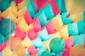 Colorful balloons with happy celebration party Royalty Free Stock Photo