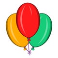Colorful balloons icon, cartoon style Royalty Free Stock Photo
