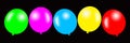 colorful balloons icon for the festival. Royalty Free Stock Photo