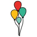Colorful balloons icon Royalty Free Stock Photo