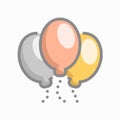 Colorful Balloons Icon Symbol Illustration in Flat and Modern Style available for your designs Royalty Free Stock Photo