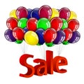 Colorful balloons sale promotion