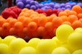 Colorful balloons in the street during gay pride Royalty Free Stock Photo