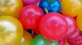 several birthday balloons with different colors to decorate a party Royalty Free Stock Photo
