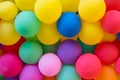 Colorful balloons wall for party and carnival