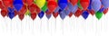 Colorful balloons on white background. 3d illustration Royalty Free Stock Photo