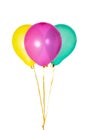 Colorful Balloons with yellow ribbons