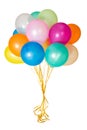 Colorful Balloons with yellow ribbons