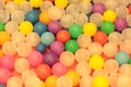 Colorful balls children , funny kindergarten plastic ball pond . Royalty Free Stock Photo