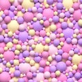 Colorful balls of different sizes. Pile of soft bright balls background