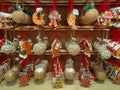 Colorful balls and gingerbread at Christmas market of Merano