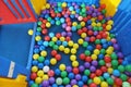 Colorful balls. Playground on city park at sangatta/indonesia