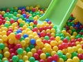 Colorful balls pool for kid games Royalty Free Stock Photo