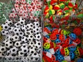 Colorful balls for sale at Jumbo hypermarket, Romania