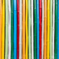 Colorful bamboo wall Royalty Free Stock Photo