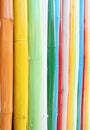 Colorful of bamboo wall texture Royalty Free Stock Photo
