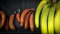 Colorful bananas in the market Royalty Free Stock Photo