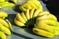 Colorful bananas at a market stall Royalty Free Stock Photo