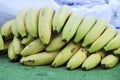 Colorful bananas at a market stall Royalty Free Stock Photo