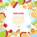 Colorful banner for baby play club