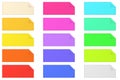 Colorful banner paper notes on white