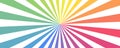 Colorful banner rays, sunbeam light lines background Royalty Free Stock Photo