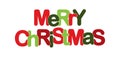 Colorful banner that says HAPPY CHRISTMAS. Lettering for decoration and design