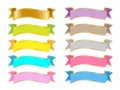 Colorful banners ribbons clip art vector clipart EPS SVG