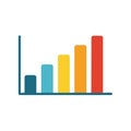 Colorful Bar Graph Chart Displaying Growth Trend Upward Success Royalty Free Stock Photo