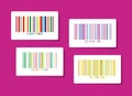 Colorful barcode stickers