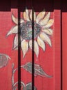 Colorful barn mural, Sunflower
