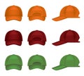 Colorful baseball caps Royalty Free Stock Photo