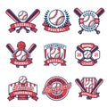 Colorful Baseball logo and insignias collection