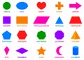 Colorful basic geometric shapes Royalty Free Stock Photo