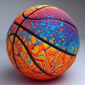 Colorful Basketball Ball on White Background Royalty Free Stock Photo