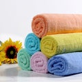 Colorful bath towels