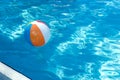 Beach Ball Floating In Pool Royalty Free Stock Photo