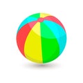 Colorful beach ball vector illustration