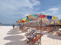 Colorful beach chairs