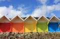 Colorful beach chalets Royalty Free Stock Photo