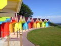 Colorful beach chalets